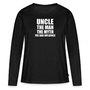 Meilleur oncle Bad Influence Cadeau de famille - T-shirt manches longues Premium bio Femme - noir - Devant - Julia (174cm)