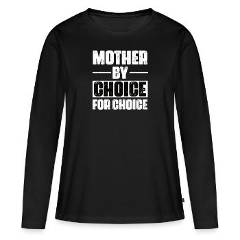 Mère pour le choix par choix - T-shirt manches longues Premium bio Femme - noir - Devant - Julia (174cm)