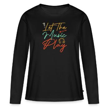 Guitariste Guitariste Guitariste Guitariste Musiciens Musique - T-shirt manches longues Premium bio Femme - noir - Devant - Julia (174cm)