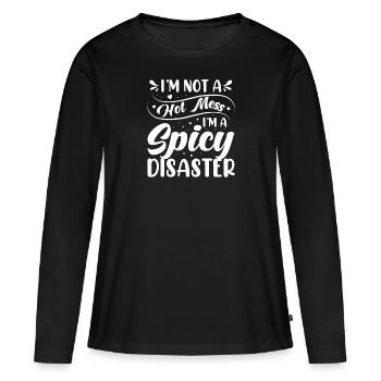 Spicy Eat Tacos Mexican Spicy Chilli - Women's Premium Organic Long Sleeve Shirt - black - Front - Julia (174cm)