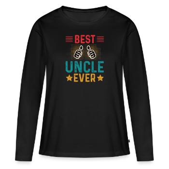 Meilleur oncle Bad Influence Cadeau de famille - T-shirt manches longues Premium bio Femme - noir - Devant - Julia (174cm)