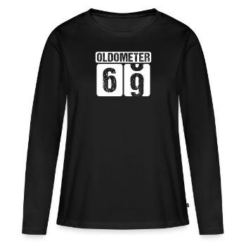 69 Anniversaire Célébration Année de naissance 69e Célébration Année de construction - T-shirt manches longues Premium bio Femme - noir - Devant - Julia (174cm)