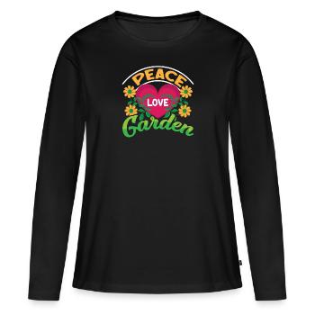 Jardinier Verger Hobby Jardinier Cadeau Jardin - T-shirt manches longues Premium bio Femme - noir - Devant - Julia (174cm)
