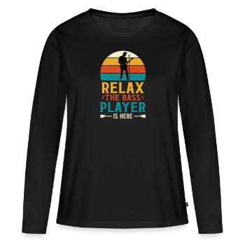 Guitariste Guitariste Guitariste Guitariste Musiciens Musique - T-shirt manches longues Premium bio Femme - noir - Devant - Julia (174cm)
