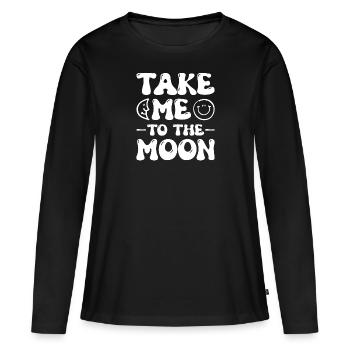 Moon / Crescent - Women's Premium Organic Long Sleeve Shirt - black - Front - Julia (174cm)