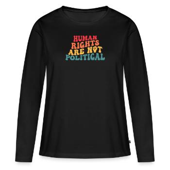 Droits de l’homme Politique Liberté Manifester - T-shirt manches longues Premium bio Femme - noir - Devant - Julia (174cm)