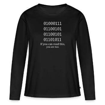 Support technique Technologie informatique Logiciel informatique - T-shirt manches longues Premium bio Femme - noir - Devant - Julia (174cm)
