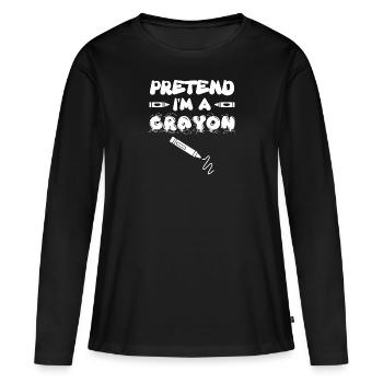 Premier jour d’école Obtenez votre cray sur les enfants - T-shirt manches longues Premium bio Femme - noir - Devant - Julia (174cm)