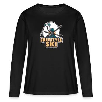 Ski Freestyle Ski Trick Station de ski - T-shirt manches longues Premium bio Femme - noir - Devant - Julia (174cm)