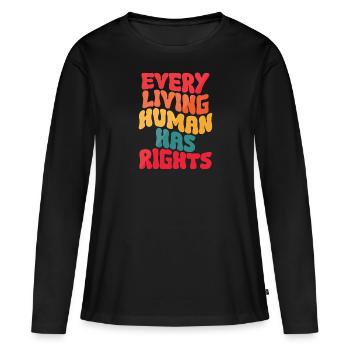Droits de l’homme Politique Liberté Manifester - T-shirt manches longues Premium bio Femme - noir - Devant - Julia (174cm)