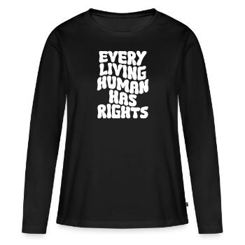 Droits de l’homme Politique Liberté Manifester - T-shirt manches longues Premium bio Femme - noir - Devant - Julia (174cm)