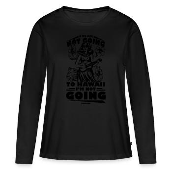 Hawaï - T-shirt manches longues Premium bio Femme - noir - Devant - Julia (174cm)