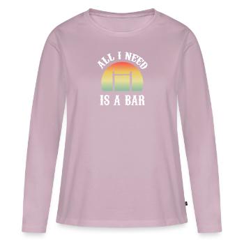 Calisthenics, All I need is a bar, Workout - Frauen Premium Bio Langarmshirt - Altrosa - Vorne - Julia (174cm)