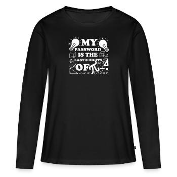 Mathelehrer Mathematische Formel Geometrie Lehrer - Frauen Premium Bio Langarmshirt - Schwarz - Vorne - Julia (174cm)