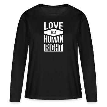 Droits de l’homme Politique Manifestation sur la liberté - T-shirt manches longues Premium bio Femme - noir - Devant - Julia (174cm)