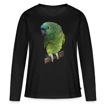 The blue-fronted amazon - Women's Premium Organic Long Sleeve Shirt - black - Front - Julia (174cm)