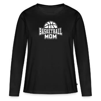 Basketball Mama BBall Dribble Sport Maman - T-shirt manches longues Premium bio Femme - noir - Devant - Julia (174cm)