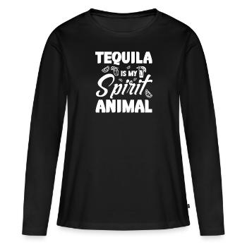 Tequila, citrons verts, citrons et soleil - T-shirt manches longues Premium bio Femme - noir - Devant - Julia (174cm)