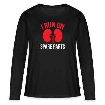 Lungetransplantation Lungenchirugie Operation - Frauen Premium Bio Langarmshirt - Schwarz - Vorne - Julia (174cm)