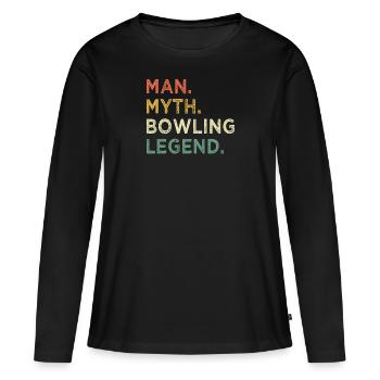Bowling Cone Spareball Pins Ball Strike - T-shirt manches longues Premium bio Femme - noir - Devant - Julia (174cm)
