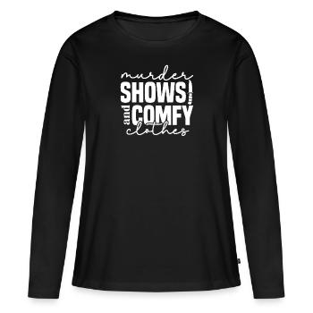 True Crime Crime Series Crime Detective - T-shirt manches longues Premium bio Femme - noir - Devant - Julia (174cm)