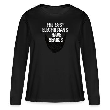 Electrician Electrical Engineer Electrical Engineer Bart - Women's Premium Organic Long Sleeve Shirt - black - Front - Julia (174cm)