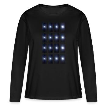 Hypnotischer Schatten - Frauen Premium Bio Langarmshirt - Schwarz - Vorne - Julia (174cm)