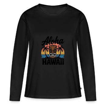 Aloha Beach - Women's Premium Organic Long Sleeve Shirt - black - Front - Julia (174cm)