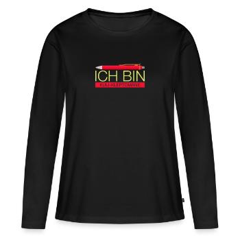 Kuli Kleptomane - T-shirt manches longues Premium bio Femme - noir - Devant - Julia (174cm)