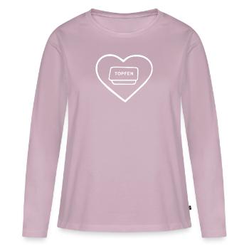 TOPFEN - Frauen Premium Bio Langarmshirt - Altrosa - Vorne - Julia (174cm)