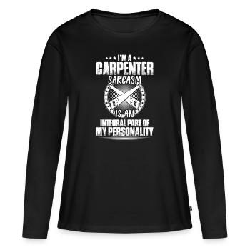 Charpentier charpentier charpentier charpentier menuiserie - T-shirt manches longues Premium bio Femme - noir - Devant - Julia (174cm)