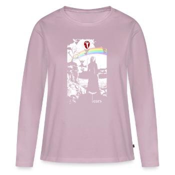Angel graphic - Women's Premium Organic Long Sleeve Shirt - dusky pink - Front - Julia (174cm)