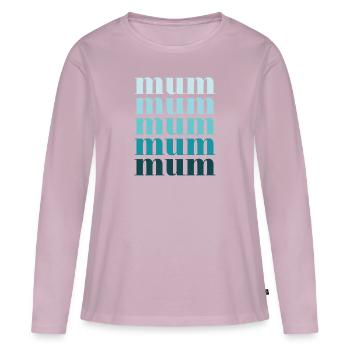 mum türkis - Frauen Premium Bio Langarmshirt - Altrosa - Vorne - Julia (174cm)