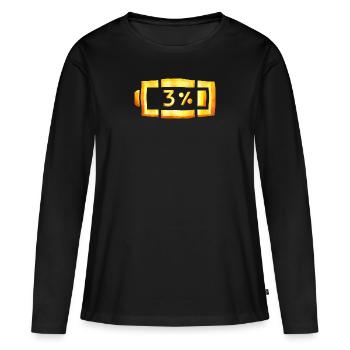 Voyant d’avertissement de batterie de citrouille - DIGITAL - T-shirt manches longues Premium bio Femme - noir - Devant - Julia (174cm)