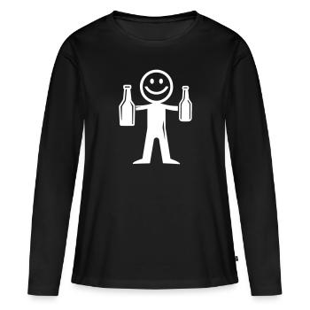 Bière Stick Figure - T-shirt manches longues Premium bio Femme - noir - Devant - Julia (174cm)