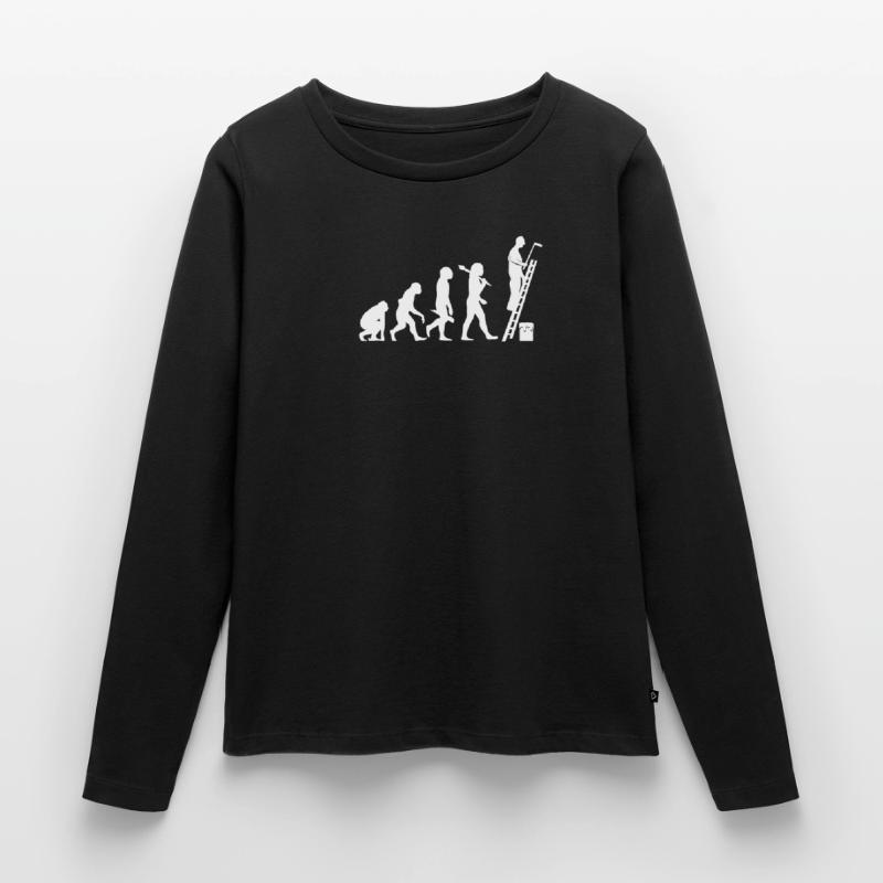 Maler und Lackierer Evolution coole Geschenkidee Frauen Premium Bio Langarmshirt