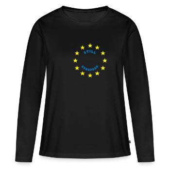 EU Europe Still European Gift Idea Brexit - Women's Premium Organic Long Sleeve Shirt - black - Front - Julia (174cm)