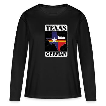 Texas German coole stolze Geschenkidee Deutsch - Frauen Premium Bio Langarmshirt - Schwarz - Vorne - Julia (174cm)