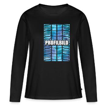 Profile Picture Tire Wortwitz Profile Gift Idea - Women's Premium Organic Long Sleeve Shirt - black - Front - Julia (174cm)