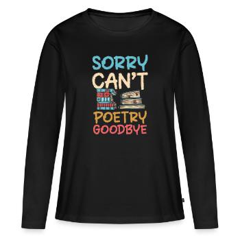 Littérature d’écriture de livres - T-shirt manches longues Premium bio Femme - noir - Devant - Julia (174cm)