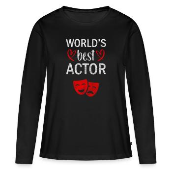 Théâtre Théâtre Théâtre Ami - T-shirt manches longues Premium bio Femme - noir - Devant - Julia (174cm)