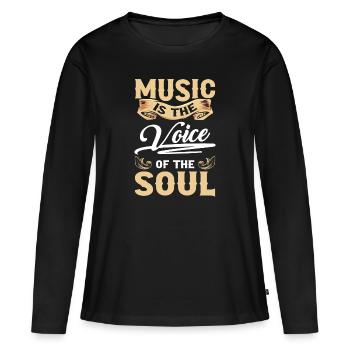 Musicien de rue Instrument de ville Musicien Artiste - T-shirt manches longues Premium bio Femme - noir - Devant - Julia (174cm)