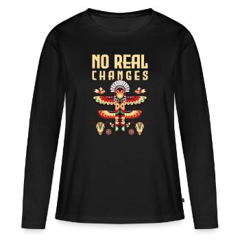 Totem Rituel Corbeau Gardien - T-shirt manches longues Premium bio Femme - noir - Devant - Julia (174cm)