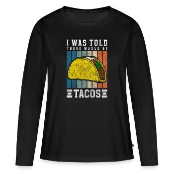 Tacos Célébration Chili - T-shirt manches longues Premium bio Femme - noir - Devant - Julia (174cm)