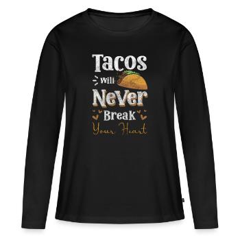 Célébrations espagnoles de tacos - T-shirt manches longues Premium bio Femme - noir - Devant - Julia (174cm)