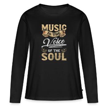 Street Musician Entertainment Concert - Women's Premium Organic Long Sleeve Shirt - black - Front - Julia (174cm)