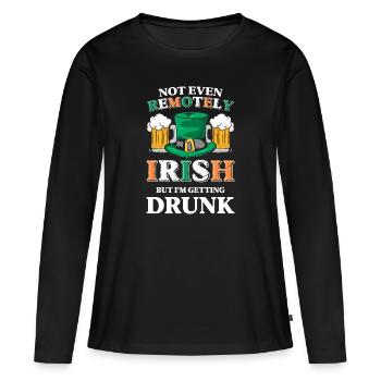 Irland Pub Reisen Ireland - Frauen Premium Bio Langarmshirt - Schwarz - Vorne - Julia (174cm)