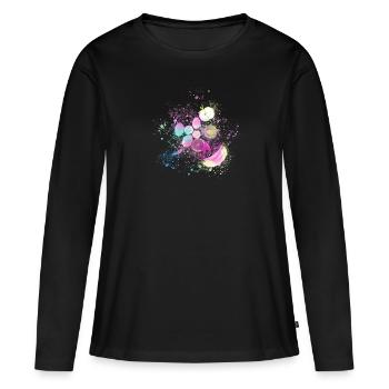 frucht,früchte,zitronen,bananen,zitronen - Frauen Premium Bio Langarmshirt - Schwarz - Vorne - Julia (174cm)