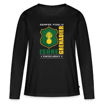 Grenadier - Frauen Premium Bio Langarmshirt - Schwarz - Vorne - Julia (174cm)