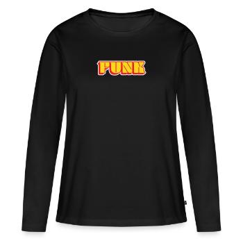 funk - T-shirt manches longues Premium bio Femme - noir - Devant - Julia (174cm)